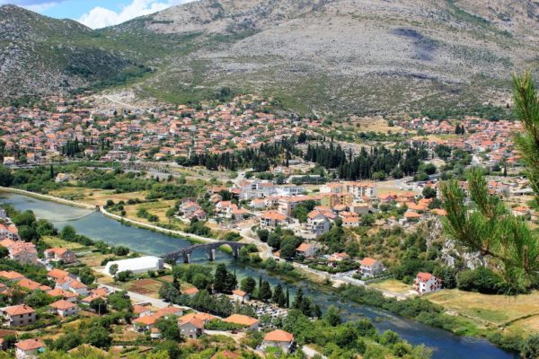 Panorama di Trebinje in Bosnia Erzegovina