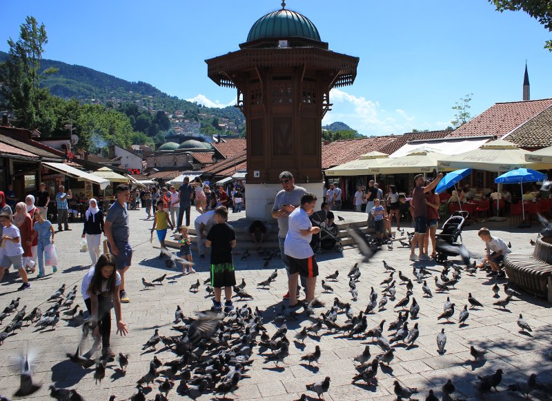 La piazza dei Piccioni Sarajevo