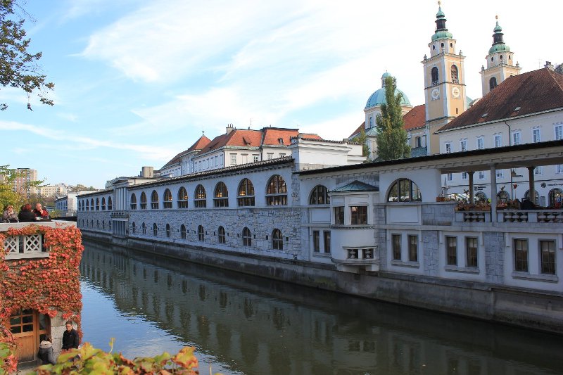 Tržnice il mercato coperto di Lubiana in Slovenia