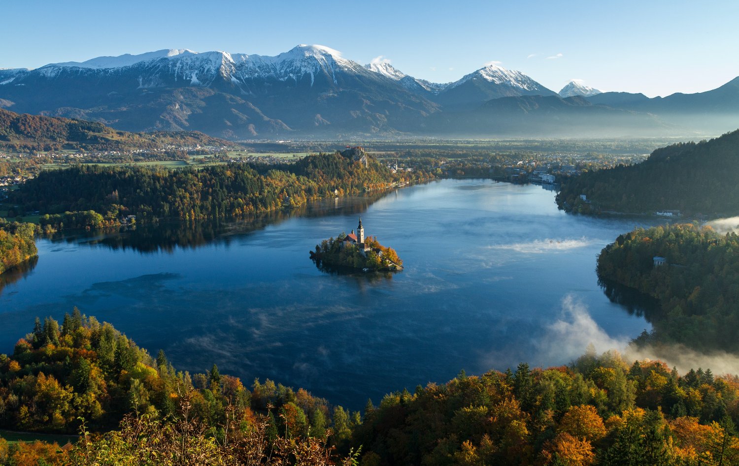 Panorama sul Lago di Bled in Slovenia