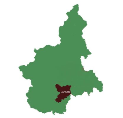 La mappa delle Langhe in Piemonte